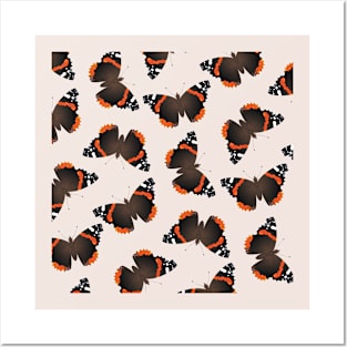 Vanessa atalanta - pattern Posters and Art